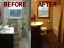 Before and after bathroom restoration